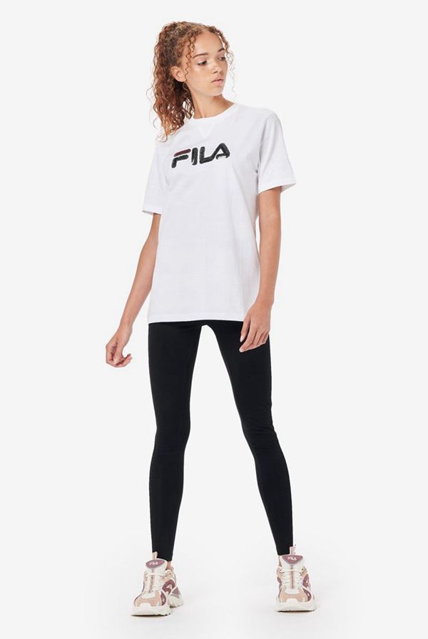 Fila Tričká Damske Biele - Lucinda S/S Sequin Logo Vypredaj - Slovakia 18403-XCUA